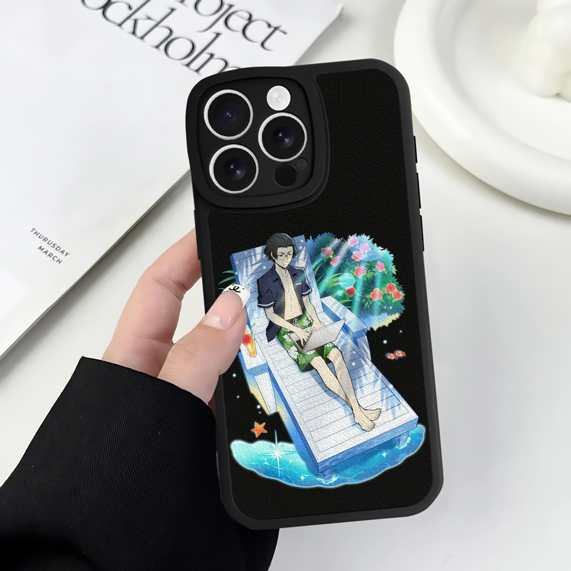 （画像用） 文豪ストレイドッグス Bungo Stray Dogs 【iPhone 16シリーズ対応】シリコンスマホケース（レザー調） 材質：シリコン